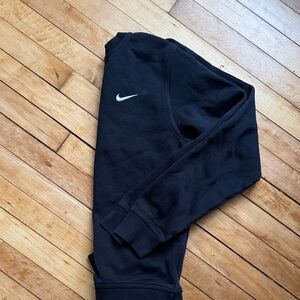 Nike Kids Black Joggers with White Logo